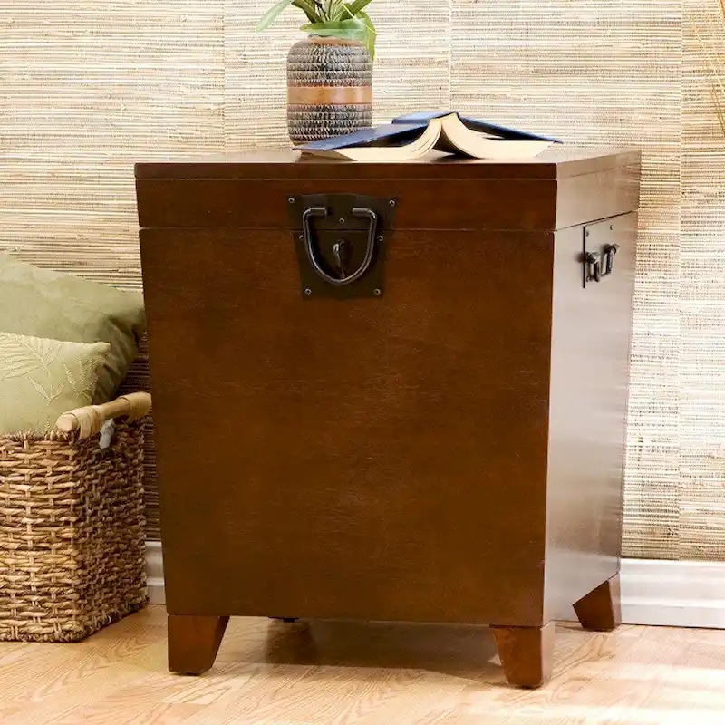 Espresso Trunk Side Table