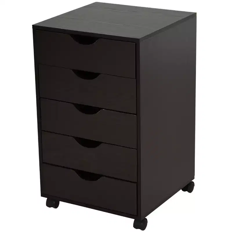 5 Drawer File Cabinet Storage Organizer Filing Cabinet with Nordic Minimalist Modern Style & Wheels
