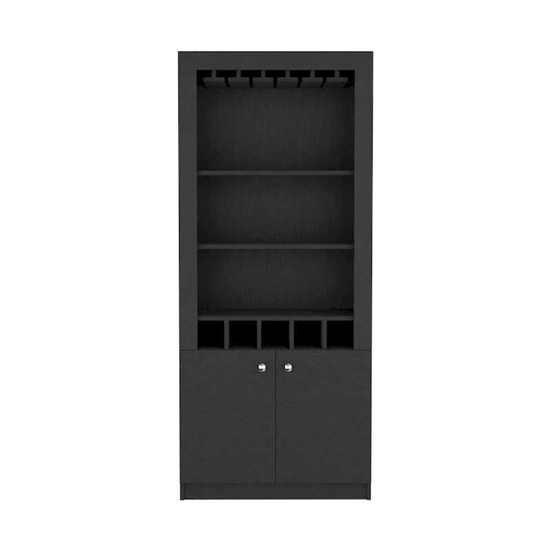 Bar Cabinet for Kitchen, Dining Room and Living Room, Black