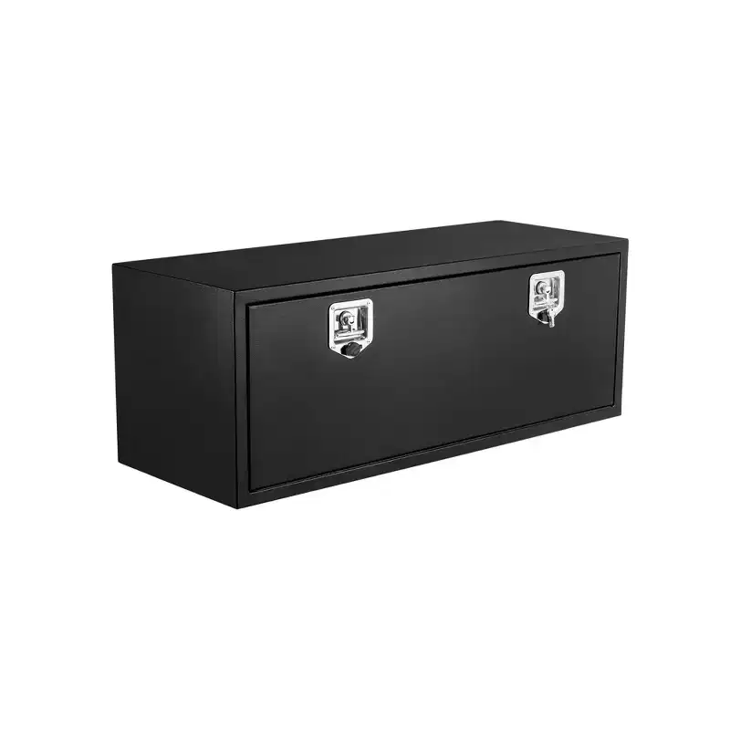 COZONY Heavy Duty Steel Truck Tool Box  Waterproof Diamond Plate Storage Chest with T-Handle Lock & Keys  Durable Underbody Toolbox  Various sizes