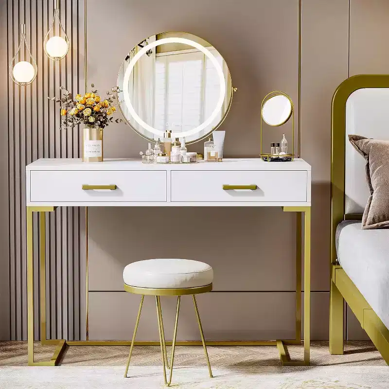 Lantine 39 Inches 2 Drawers Vanity Desk