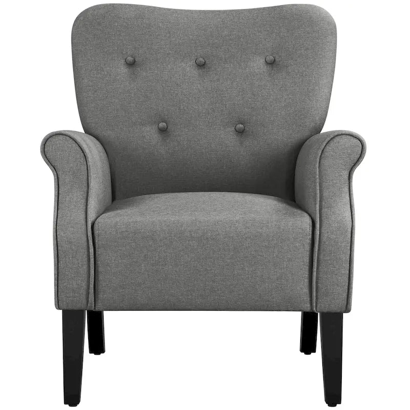 Yaheetech Modern Polyester Fabrics Upholstered Accent Chair Single Sofa for Living Room