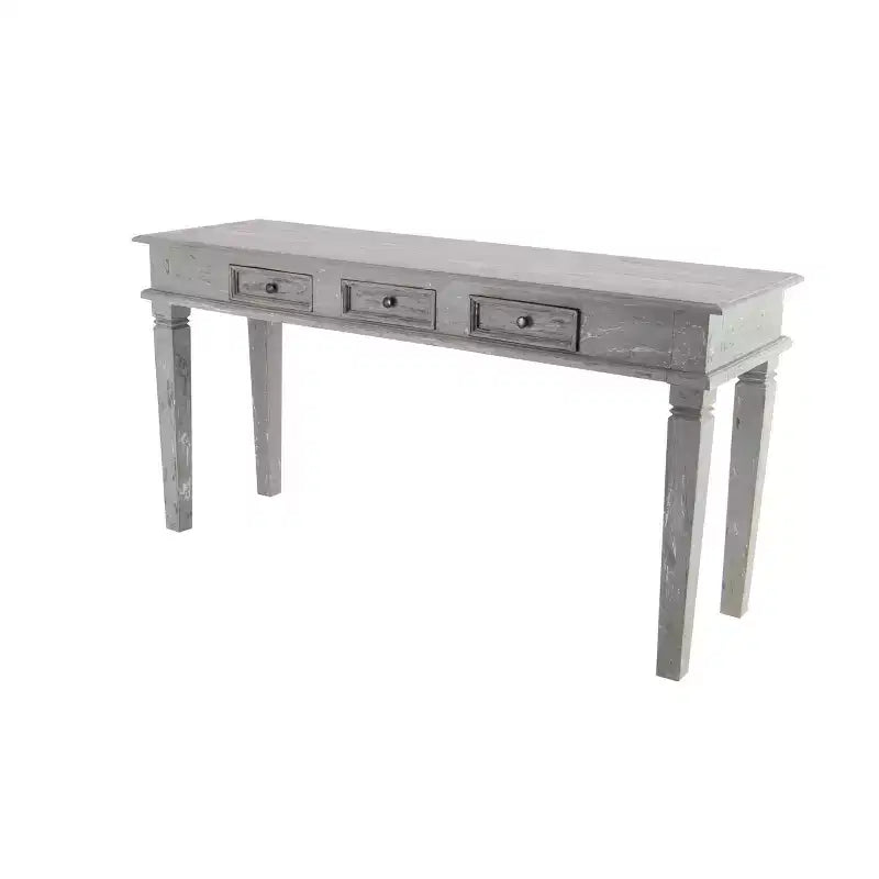 Country-style mahogany console table, gray