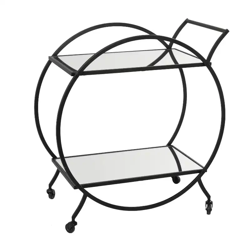 Contemporary Glam Metal Bar Cart - Olivia & May