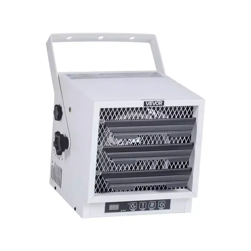 VEVOR Electric Garage Heater, 4800-Watt with 10 Hour Timer & Overheat Protection Wall/Ceiling Mounted Shop Heater, 240V White