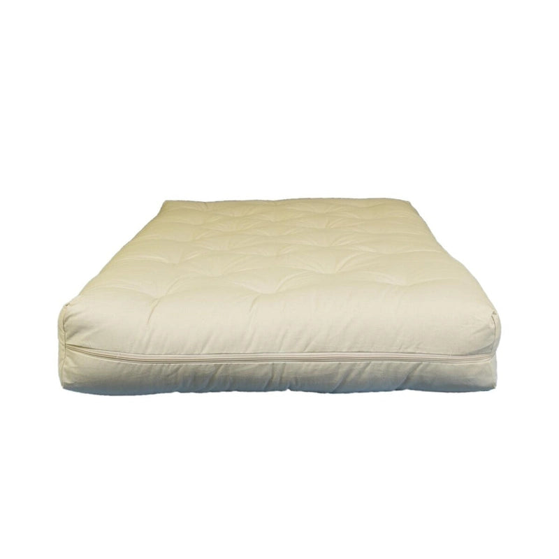 Deluxe Cotton & Foam Futon Mattress – Natural, Handcrafted, GREENGUARD Gold Certified, Twin / Full / Queen / King