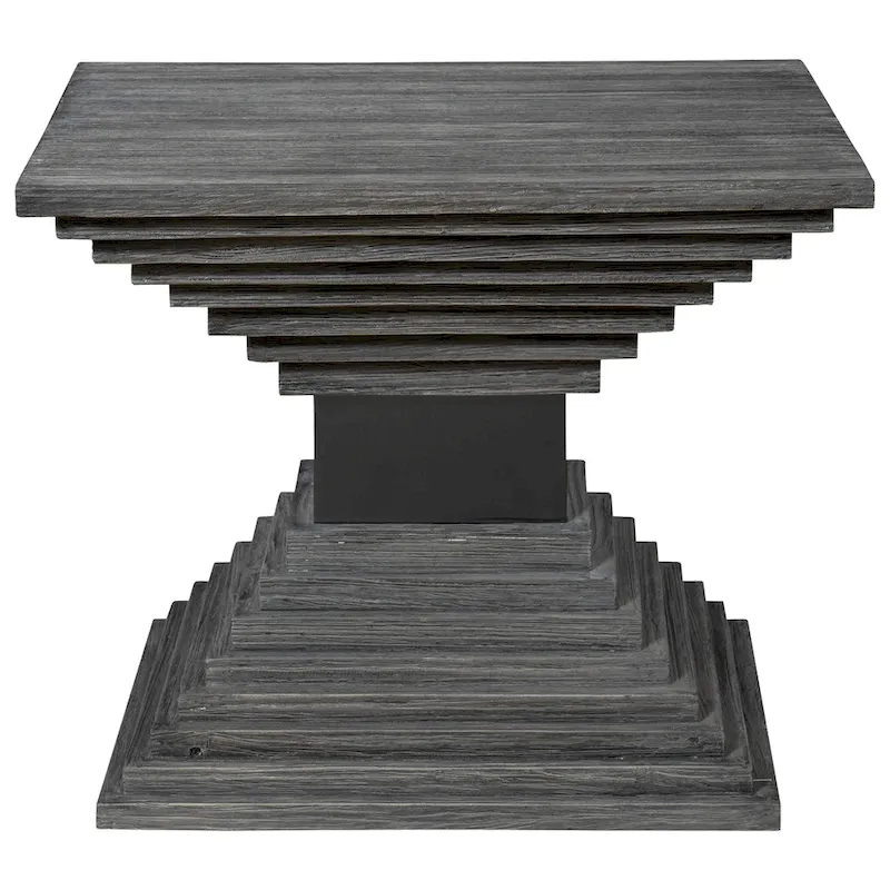 Wooden Geometric Accent Table - 22 W X 18 H X 22 D (in)