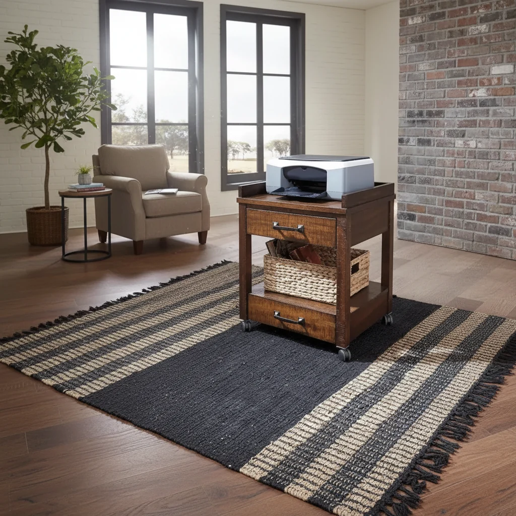Rustic Brown Casual Printer Stand