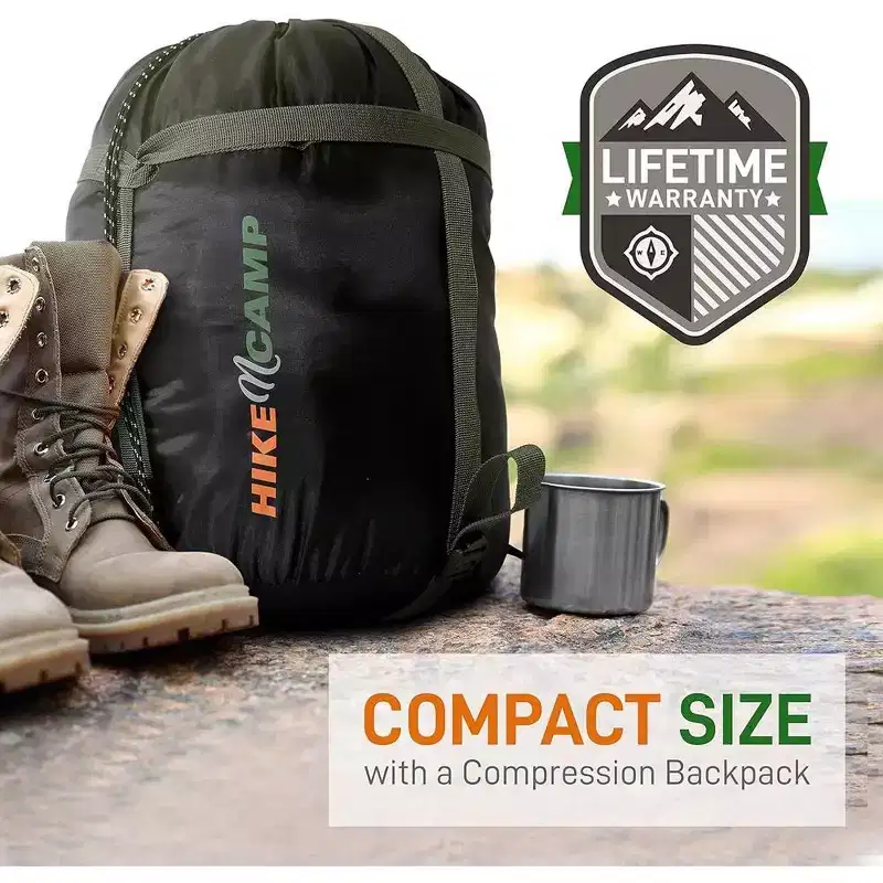 SereneLife Double Sleeping Bag Camouflage - Portable and Lightweight (SLSBCA)