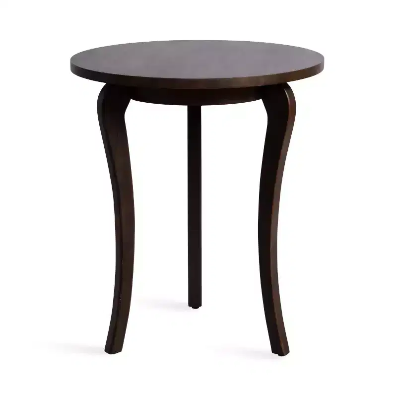 Kate and Laurel Mariona Round Entryway Table, 26x26x30, Dark Brown