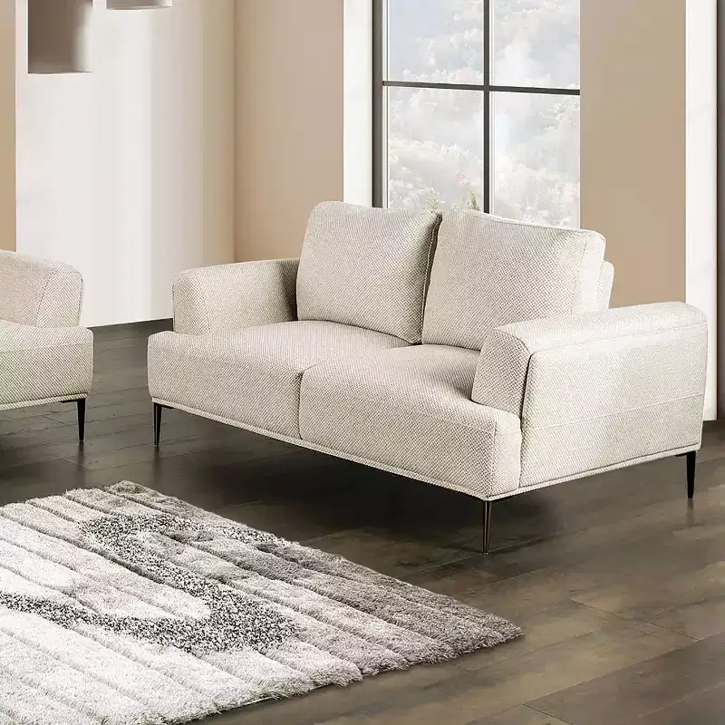 165,1 cm Loveseat �C Chenille Upholstered with Extendable Back & Cup Holder