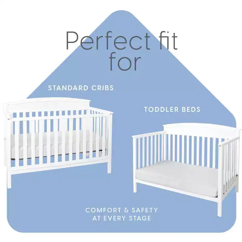 Memory Foam Dual Sided Crib & Toddler Mattress | Cotton Cover | Waterproof