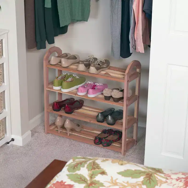 CedarFresh 4-Tier Cedar Shoe Rack