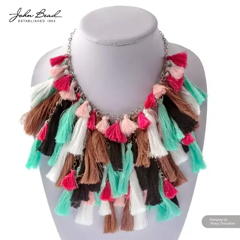 John Bead 1in Rosewater Cotton Tassels Ornament for DIY Crafts Party Decorations, 20pcs