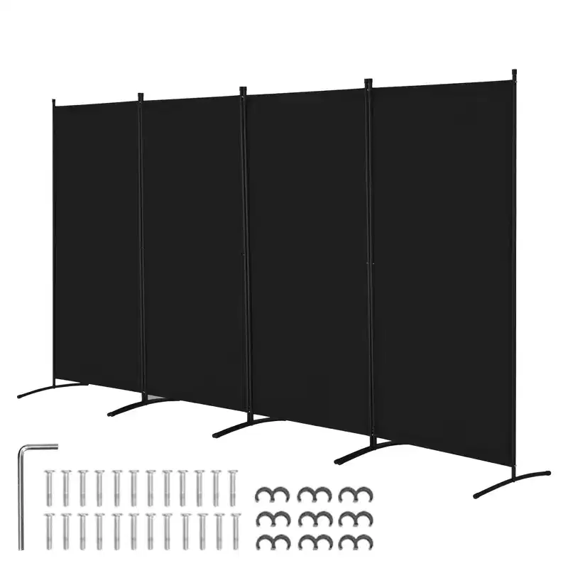 4 Panel Room Divider, Folding Privacy Screen and Portable Partition Divider for Room Separation