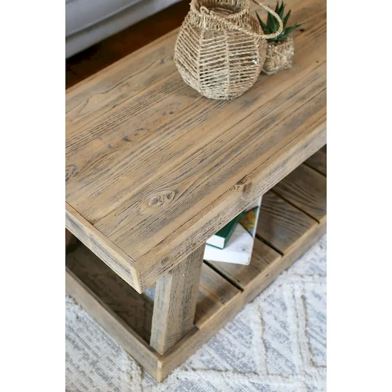 Natural A-Frame Wrap Around Coffee Table