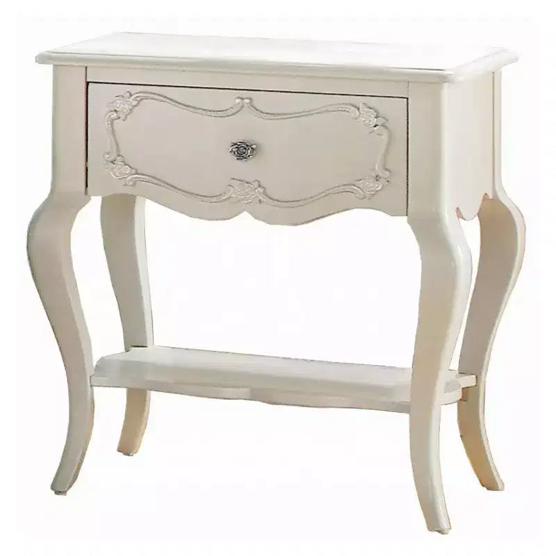 Royal Hampton Wood Nightstand By Edalene, Pearl White