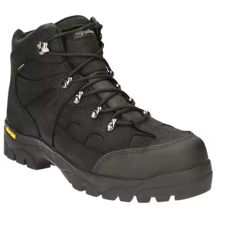 RefrigiWear Men's EnduraMax Warm Insulated Waterproof Black Leather Work Boots
