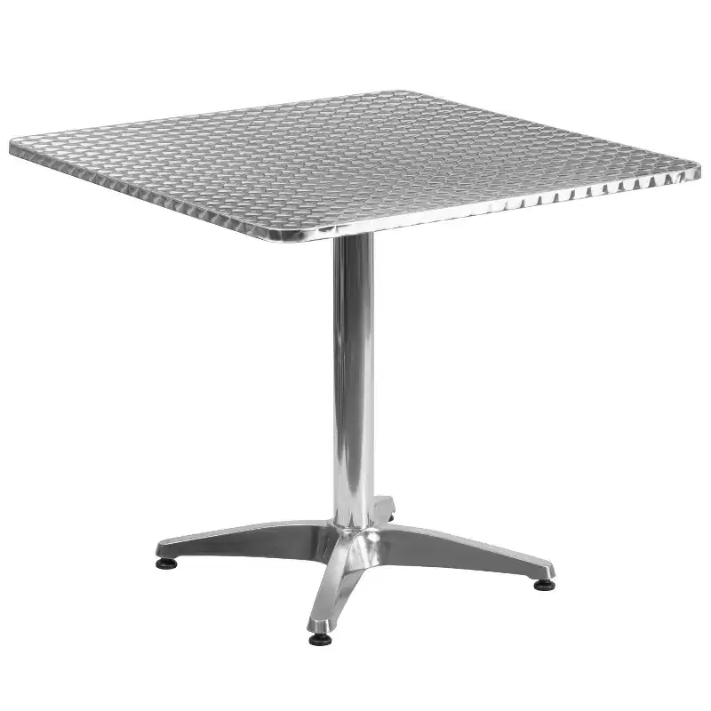 Emma and Oliver 31.5 Square Aluminum Indoor-Outdoor Table