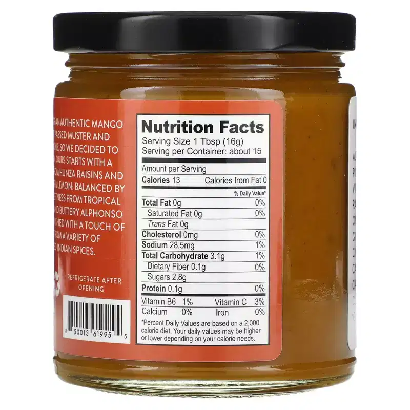 Pure Indian Foods Mango Raisin Chutney, 8.5 oz (240 g)