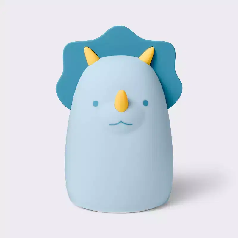 Dino Silicone Nightlight - Blue - Cloud Island™: LED with On/Off Switch, Adjustable, Sleep Timer
