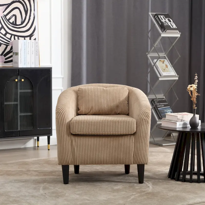 Modern style decorated chair Living room Bucket chair with cushion and pillow single sofa chair