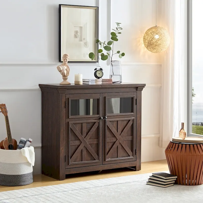 Large Buffet Sideboard Cabinet Bar Wine Cabinet