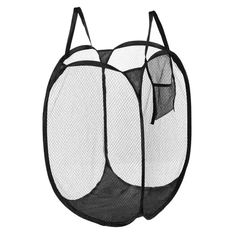 Unique Bargains Folding Mesh Laundry Hamper 13.2 Gallon 1 Pc