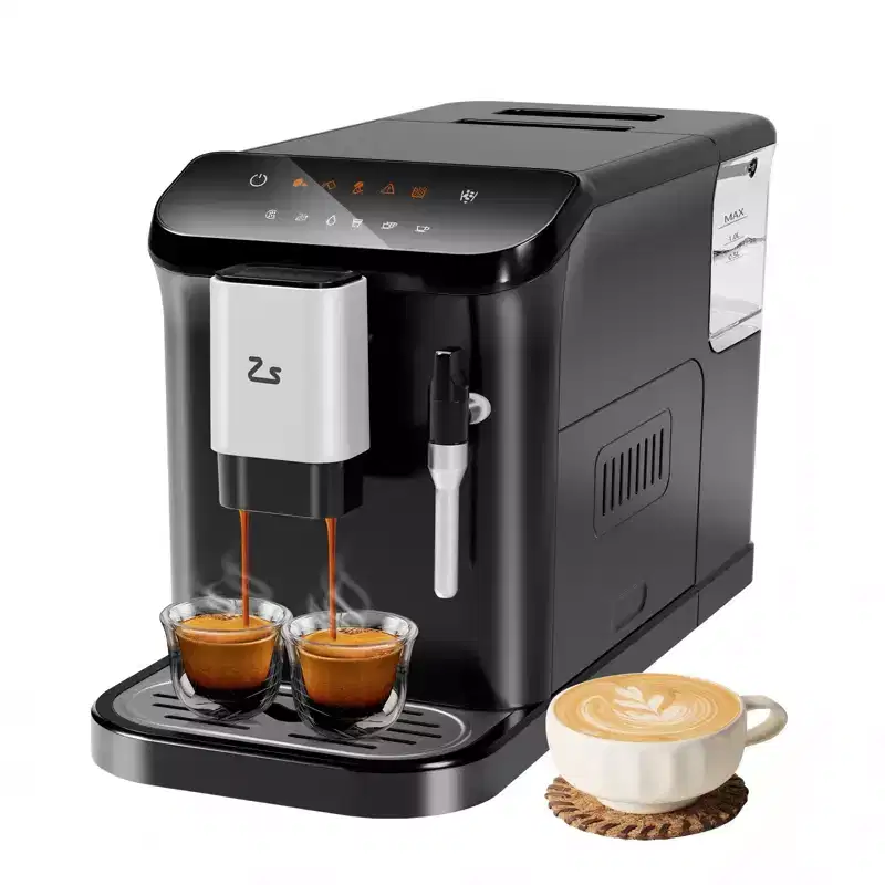 COZONY 20-Bar Espresso Maker with Grinder & Steam Wand, 1.5L Tank, 1-15 Grind Settings, Gift for Coffee Lovers