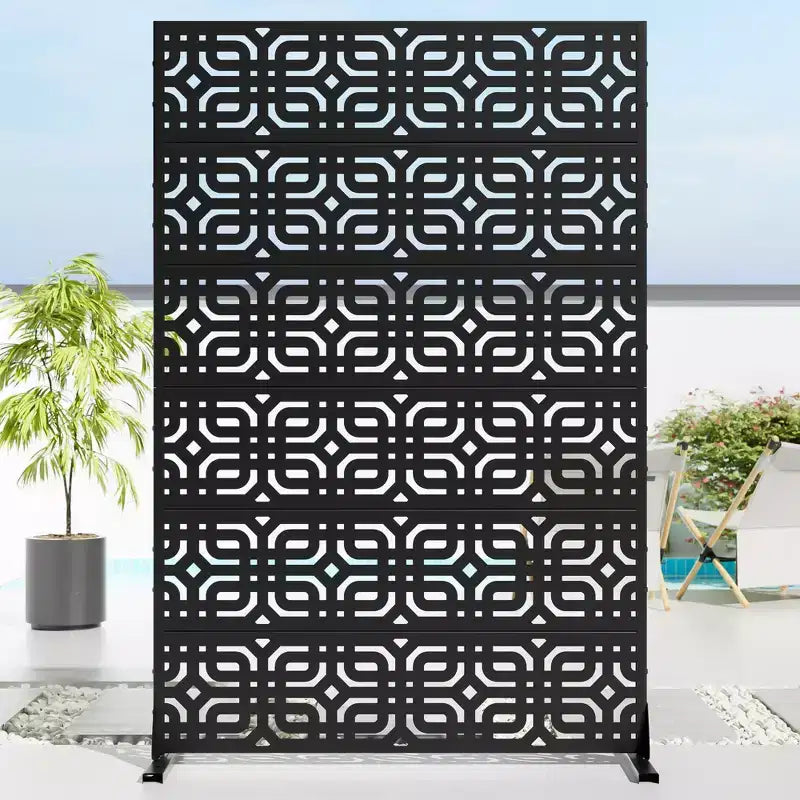 72 H x 47 W Metal Privacy Screen Panel for Outdoor Use