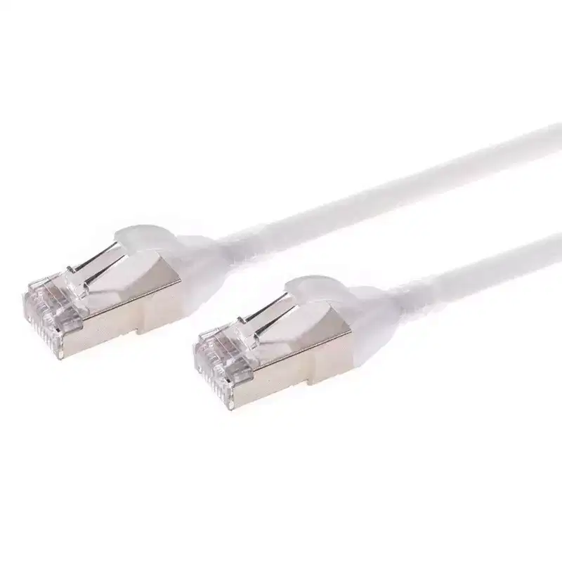Monoprice Cat6A Ethernet Patch Cable 7ft White 30AWG Data Server Rooms
