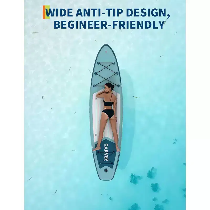 GustoWave Inflatable Stand Up Paddle Board, 10'6/11' Paddle Boards with Premium Accessories, Non-Slip EVA Deck, Ultra-Light Carry Bag Pump