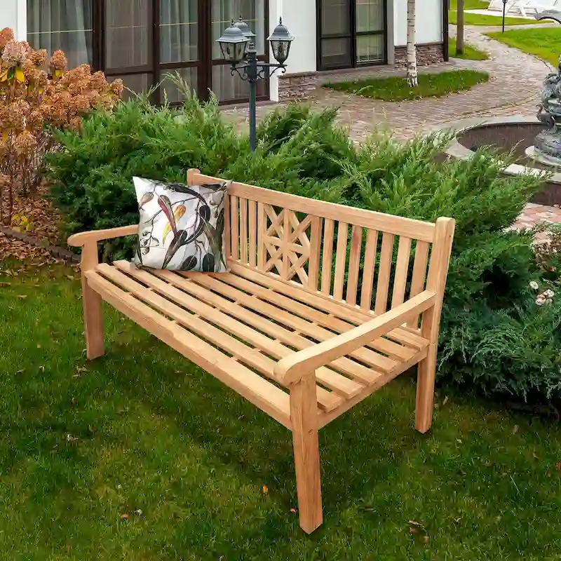 Seven Seas Teak Arizona Teak Wood Outdoor Patio Bench, 6 Foot