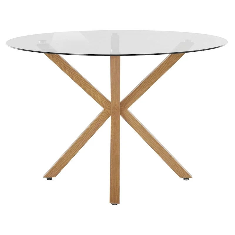 Ren Home Jumi Glass Dining Table - Oak