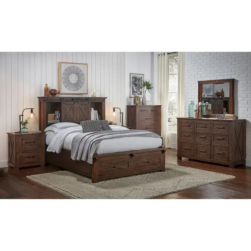 Simply Solid Shelba Solid Wood 6-piece Storage Bedroom Collection