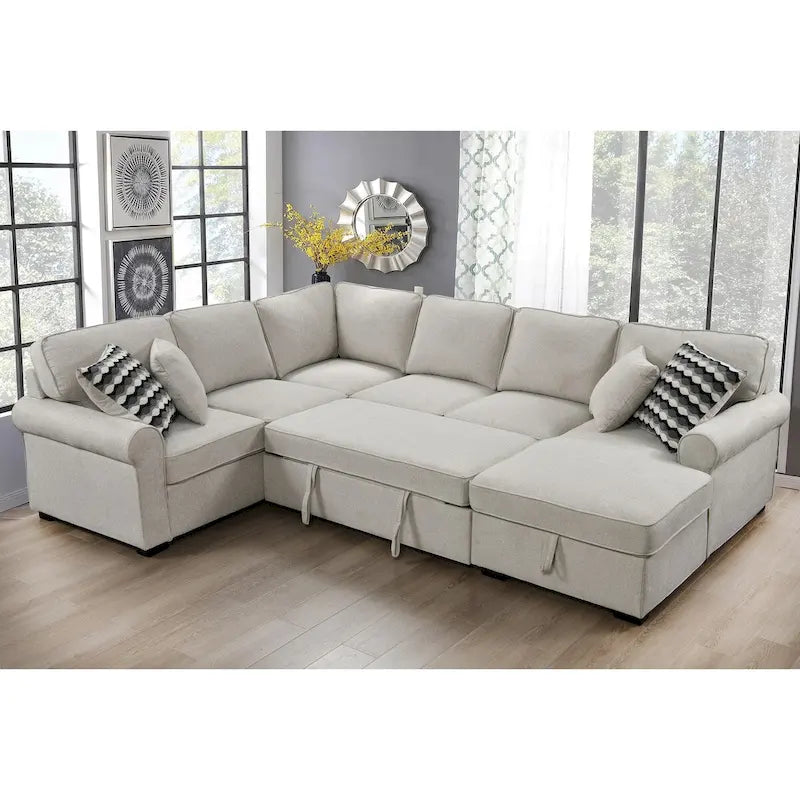 83 Oversized Upholstered Sofa Bed.