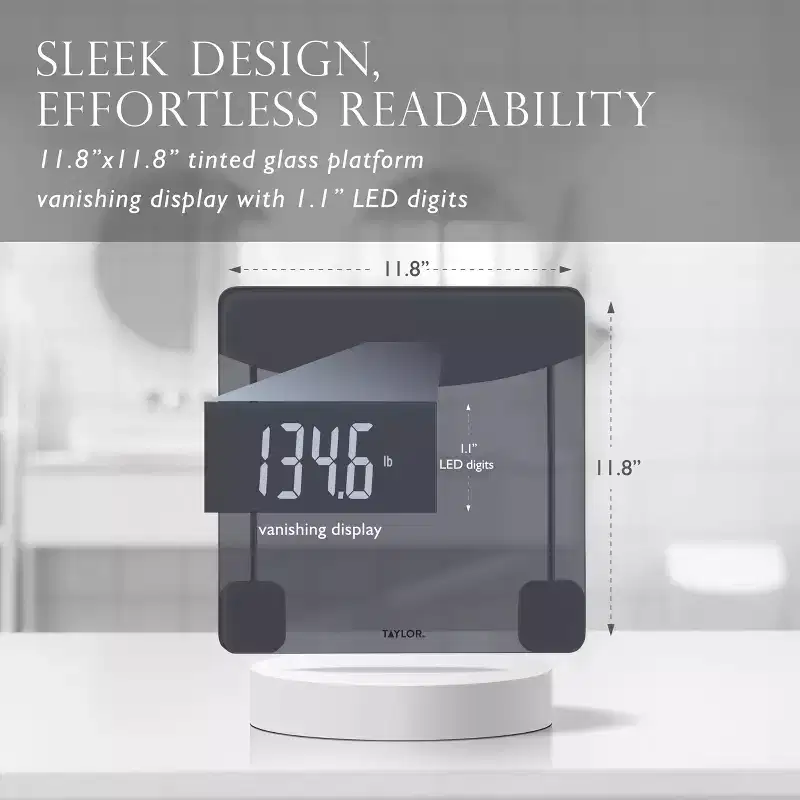 Taylor Digital Glass Bathroom Scale - Tinted Glass