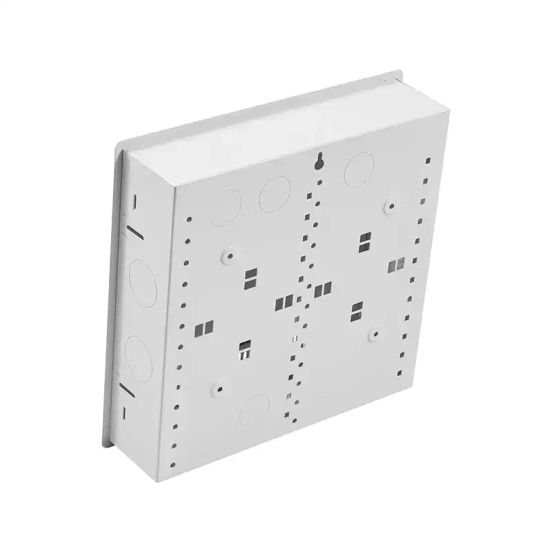 VEVOR Structured Media Enclosure, 14-Inch, Recessed in-Wall Media Box with Cover, Wall-Mount Cable Management Box Kit, Cold-Rolled Steel, White