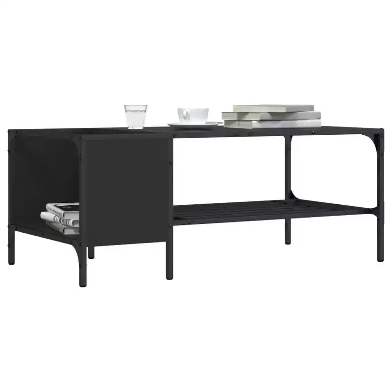 Coffee Table with Rack Accent Side End Desk Furniture Engineered Wood