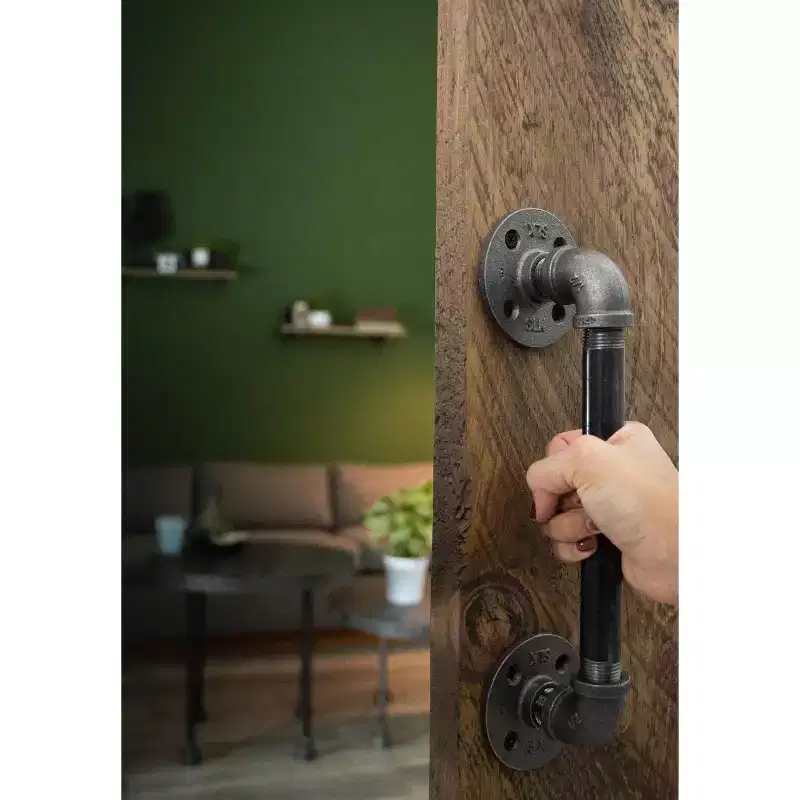 Pipe Decor 1/2 in. x 8 in. Barn Door Handle - 12.5 in. L