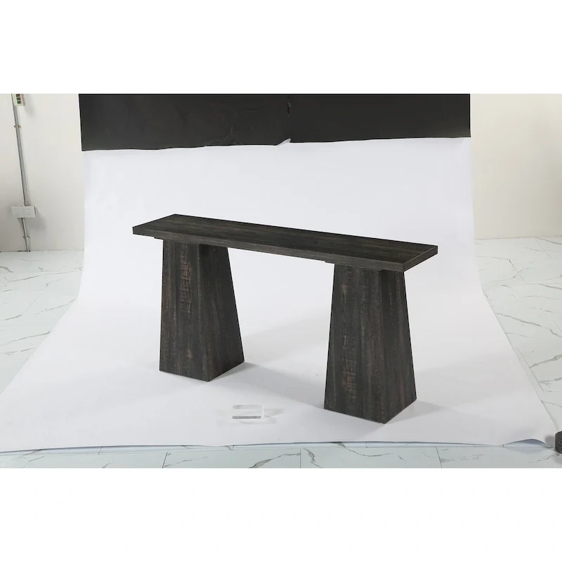 Wood 63-Inch Narrow Console Sofa Hallway Table for Entryway