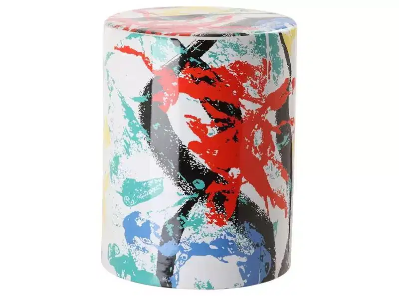 Kes Garden Stool - ACS4563 - Indoor/Outdoor - Multicolored - Safavieh