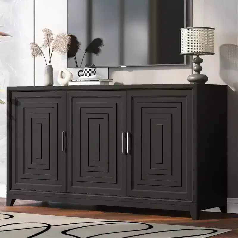 Modern TV Stand for TVs up to 165,1 cm �C Media Console with 2 Storage Cabinets