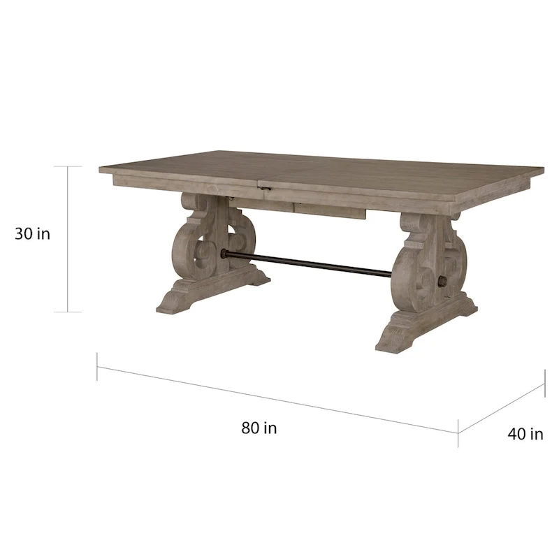 The Gray Barn Manderley Dove Tail Grey Dining Table - dove tail grey