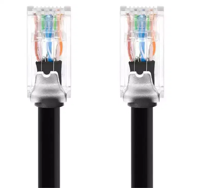 Monoprice Cat6A Component Level Patch Cable - 50ft - Black, UTP, 24AWG, 500MHz, Pure Bare Copper, Snagless RJ45, Ethernet Cable - Micro SlimRun Series
