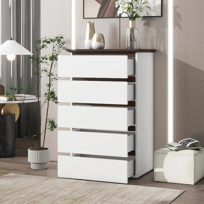 RR Tall White Dresser for Bedroom