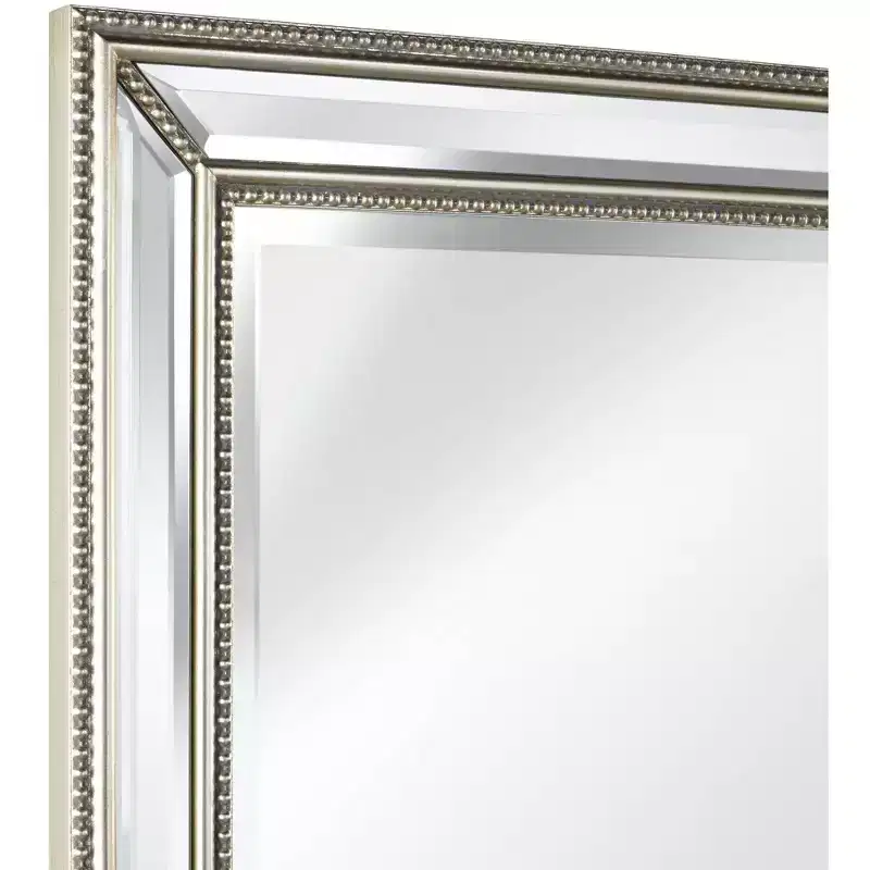Uttermost Palais Silver 30 x 40 Beaded Wall Mirrors Set of 2