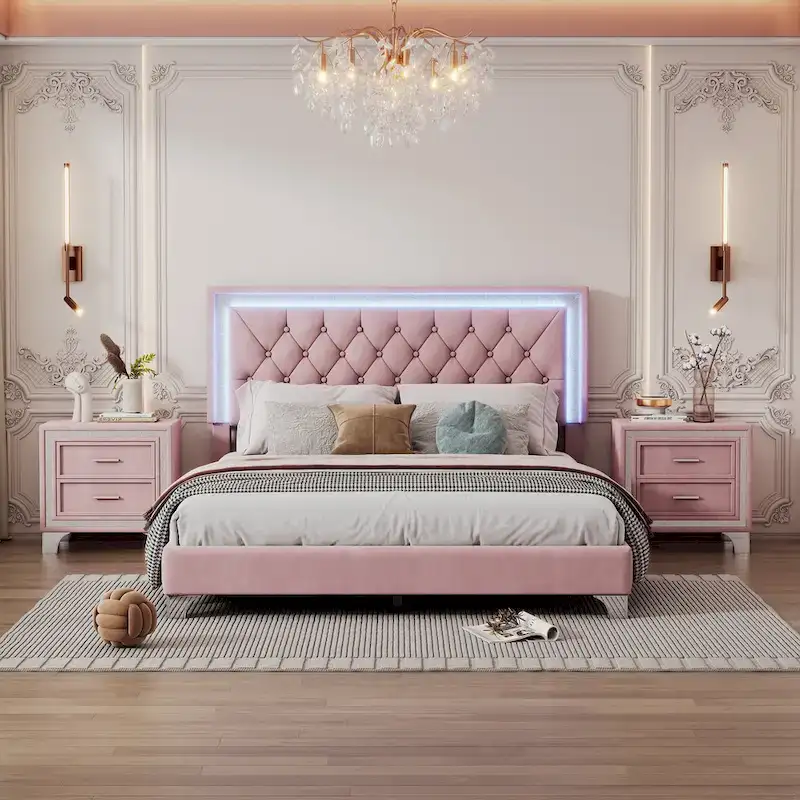 Upholstered Platform Bed (Look at the options before placing an order)