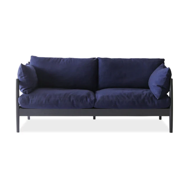Solid Wood Cushioned Sofa