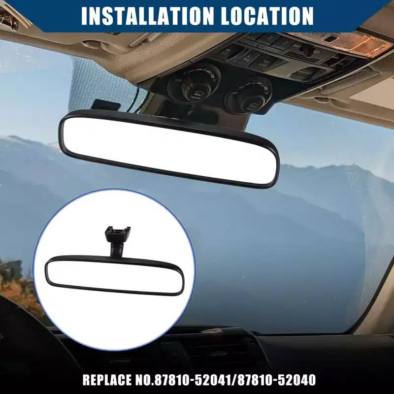 Unique Bargains No.8781052041 Car Interior Rear View Mirror for Toyota RAV4 Yaris Prius 1 Pc
